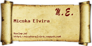 Micska Elvira névjegykártya